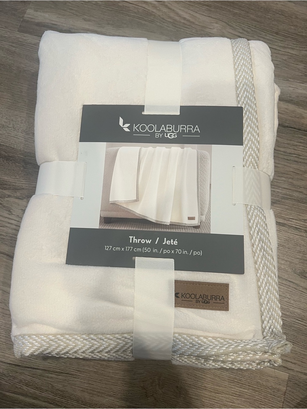 New Koolaburra by UGG Cream White Cozy Throw Blanket Soft